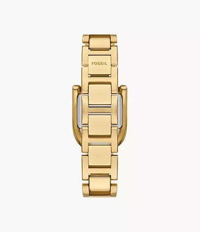 Harwell Three-Hand Gold-Tone Stainless Steel Watch | Fossil | Luby 