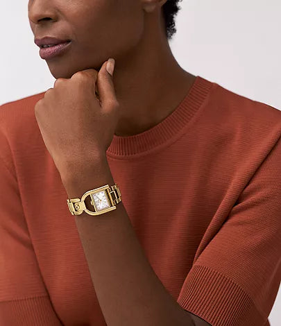 Harwell Three-Hand Gold-Tone Stainless Steel Watch | Fossil | Luby 