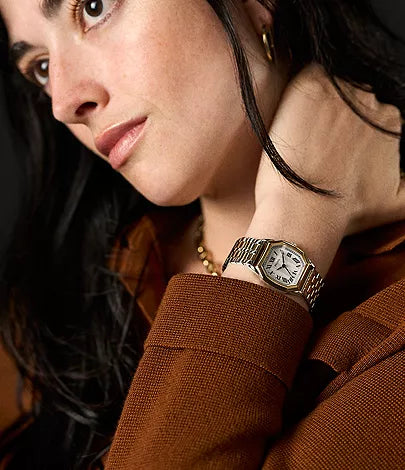 Harlow Three-Hand Two-Tone Stainless Steel Watch | Fossil | Luby 