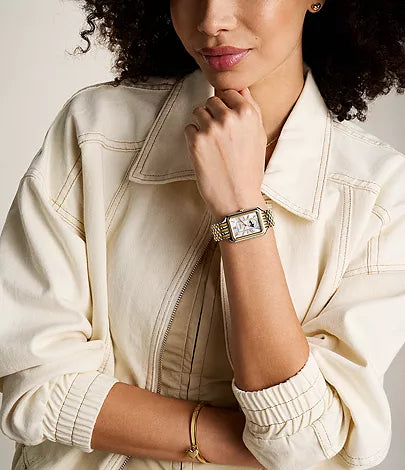 Raquel Sun Moon Multifunction Two-Tone Stainless Steel Watch | Fossil | Luby 