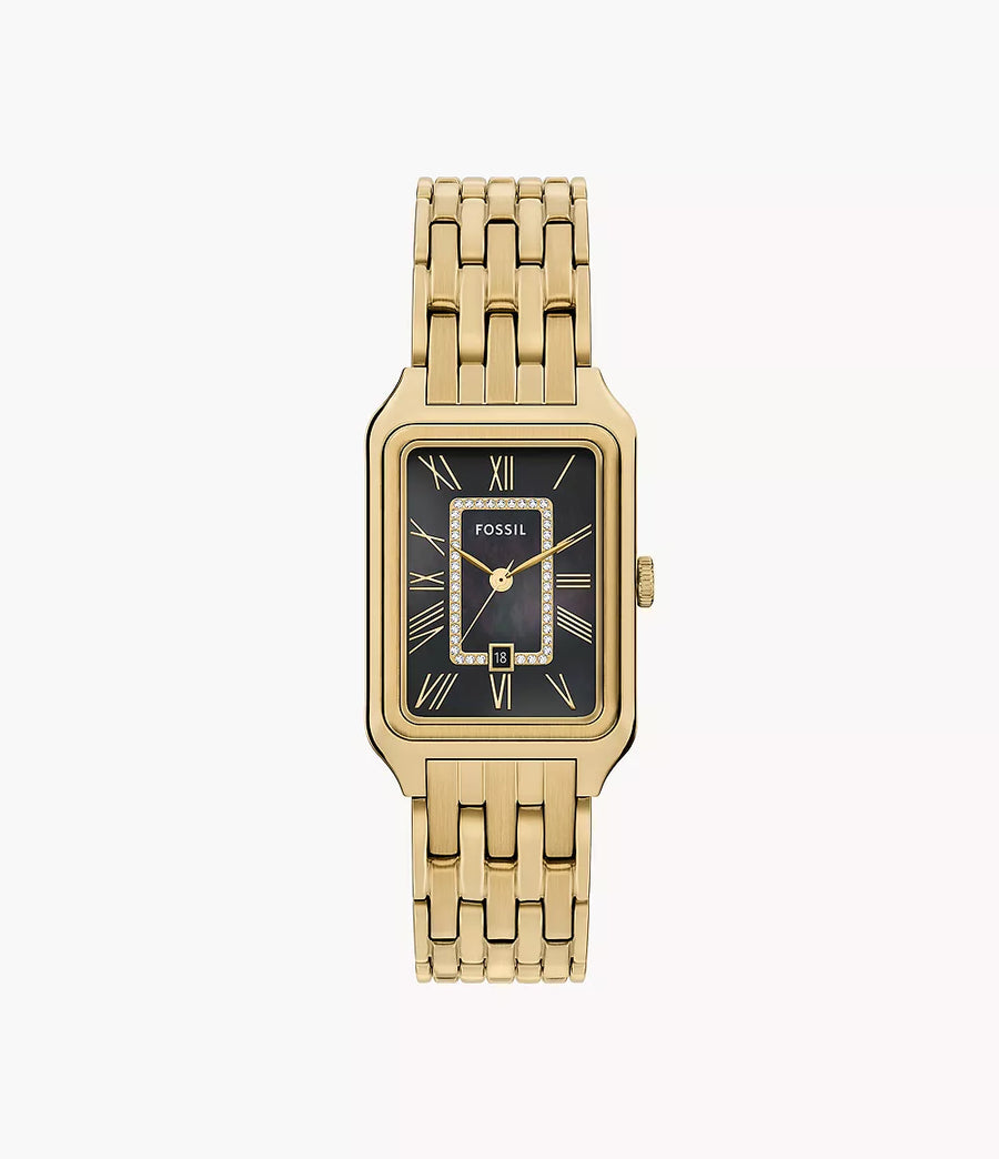 Raquel Three-Hand Date Gold-Tone Stainless Steel Watch