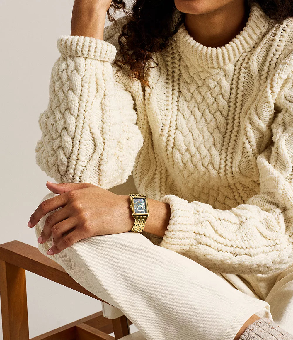 Raquel Three-Hand Date Gold-Tone Stainless Steel Watch