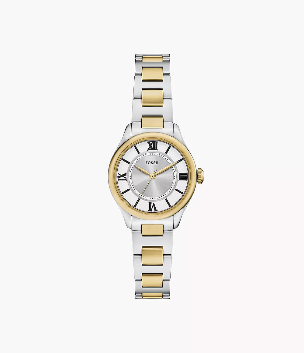 Gilmore Three-Hand Two-Tone Stainless Steel Watch | Fossil | Luby 
