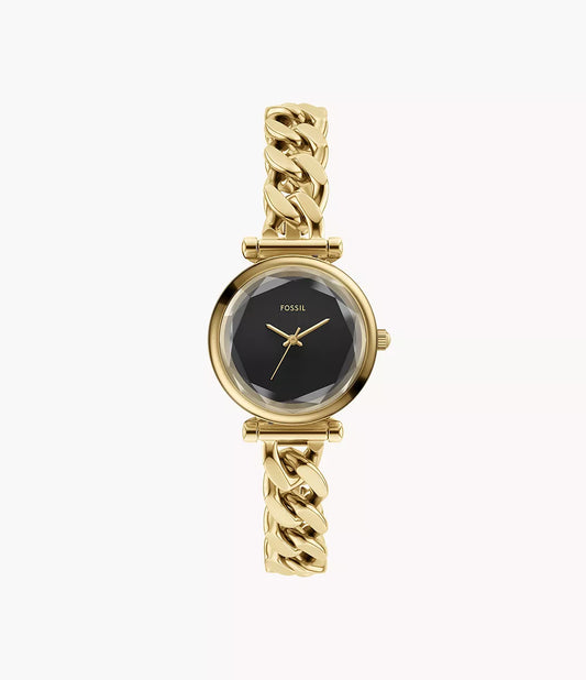 Carlie Mini Three-Hand Gold-Tone Stainless Steel Watch