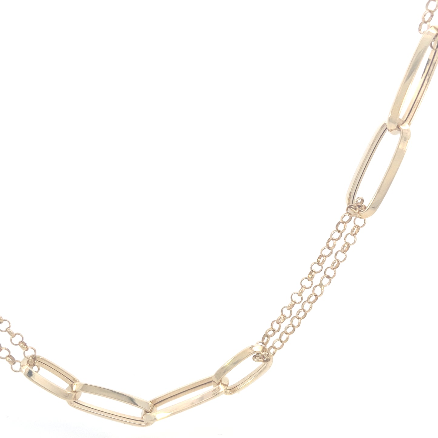 14K Gold Double Chain with Link | Luby Gold Collection | Luby 