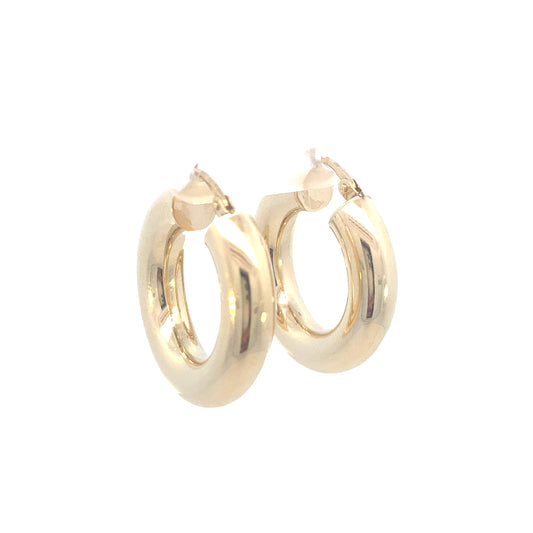 14K Gold Small Bold Hoops Earrings | Luby Gold Collection | Luby 