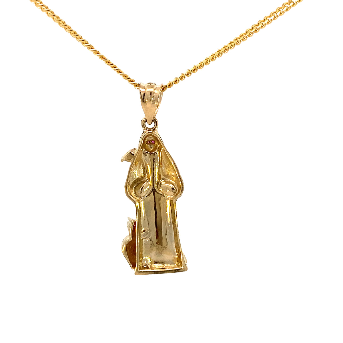 14k Gold Dead Pendant 3/c with Owl | Luby Gold Collection | Luby 