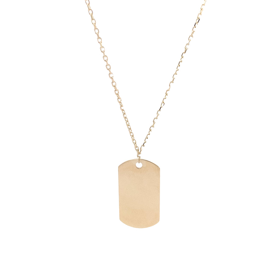 14K Gold ID Pendant Necklace