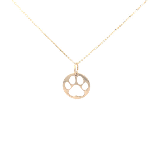 14K Gold Custom Dog Paw Print Pendant | Luby Gold Collection | Luby 
