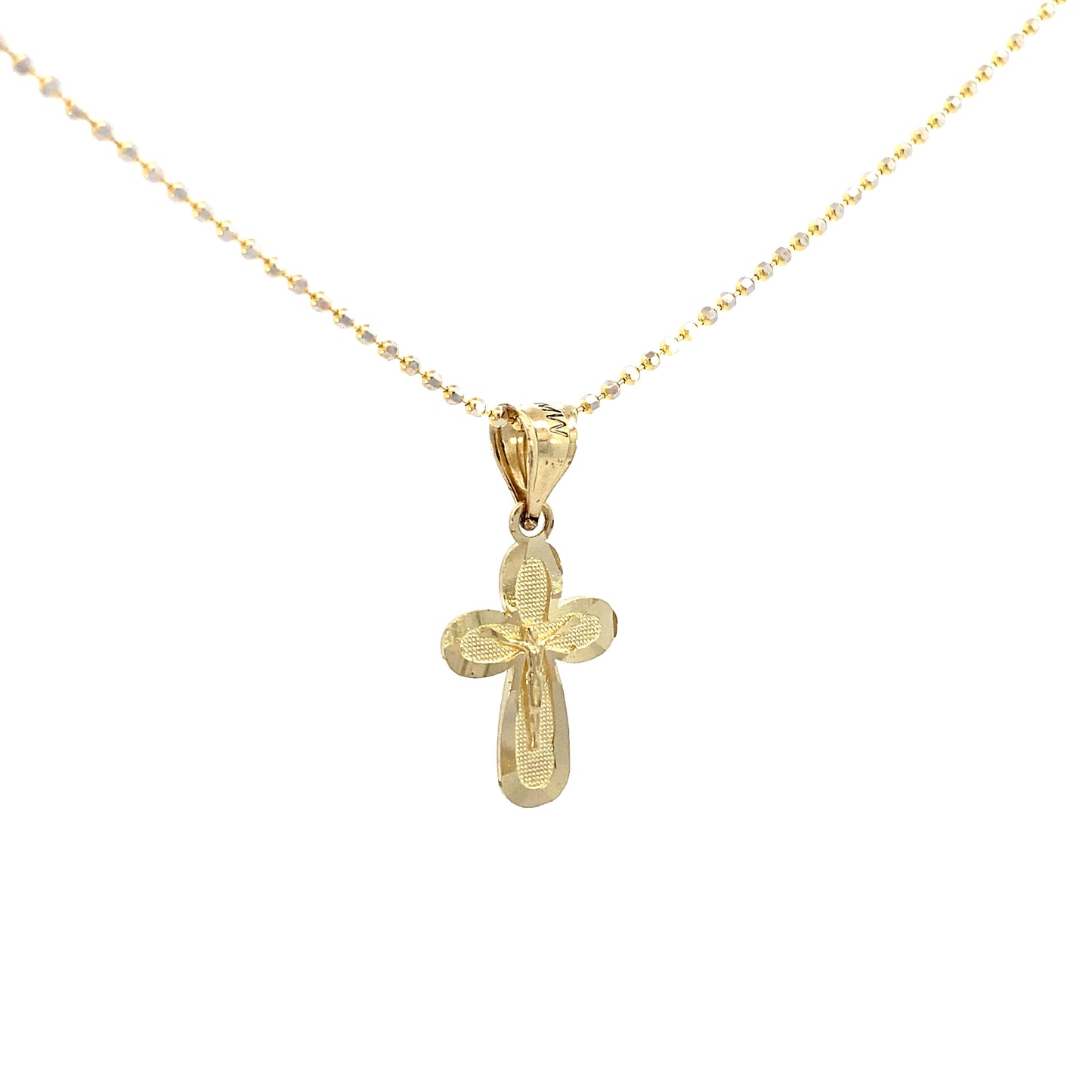 14K Gold Fancy Small Jesus Cross Pendant | Luby Gold Collection | Luby 