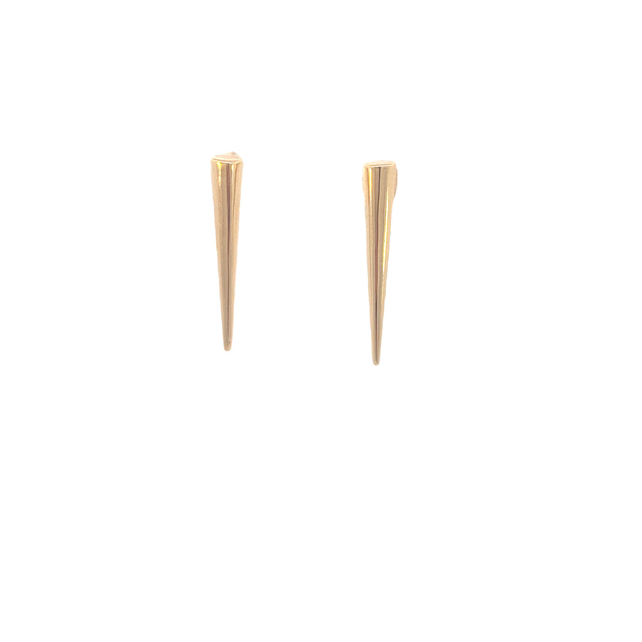 14K Gold Spike Earrings
