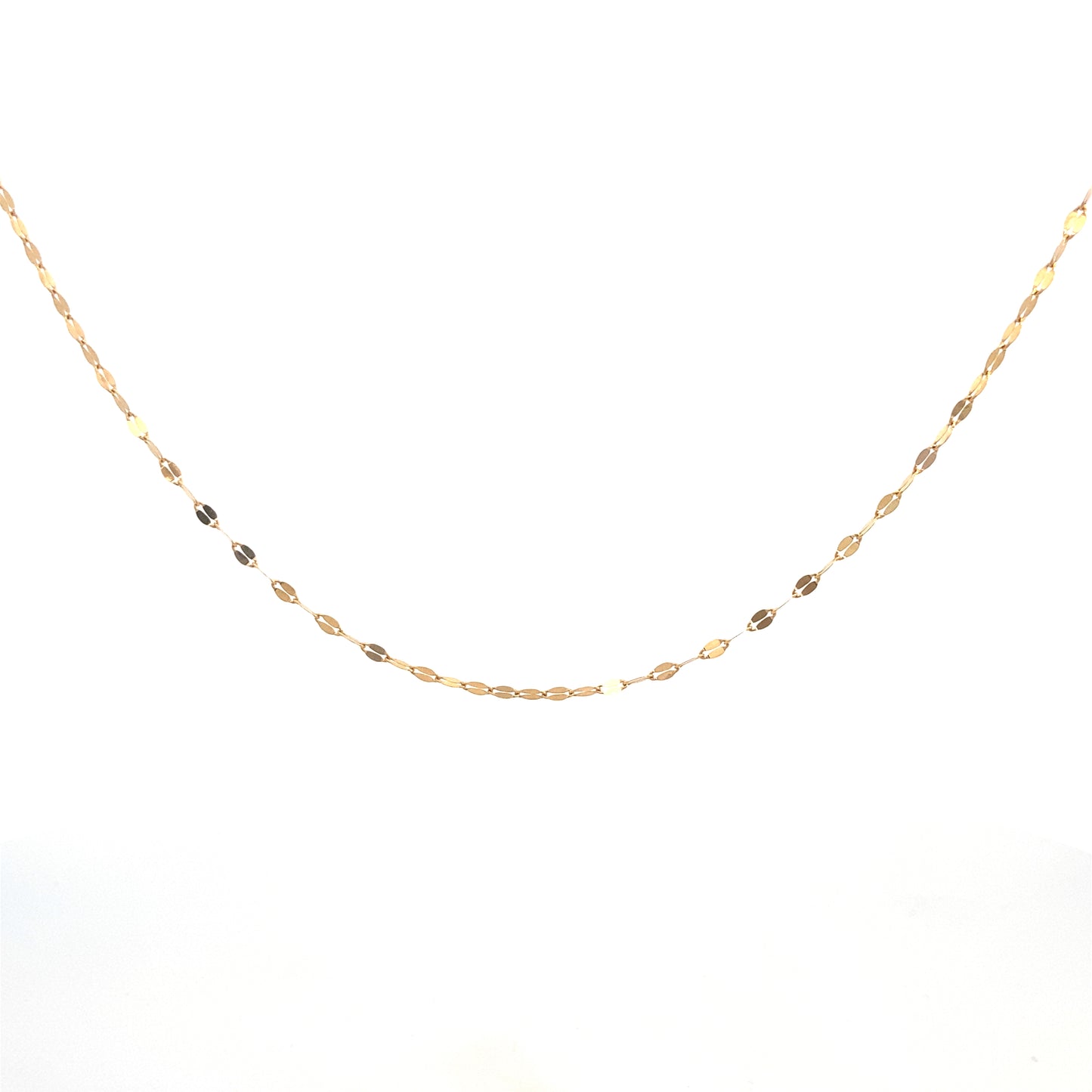 14K Gold Flat Link Chain | Luby Gold Collection | Luby 