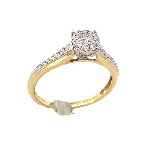 14K Gold Diamond Bridal Ring 0.37ct | Luby Diamond Collection | Luby 