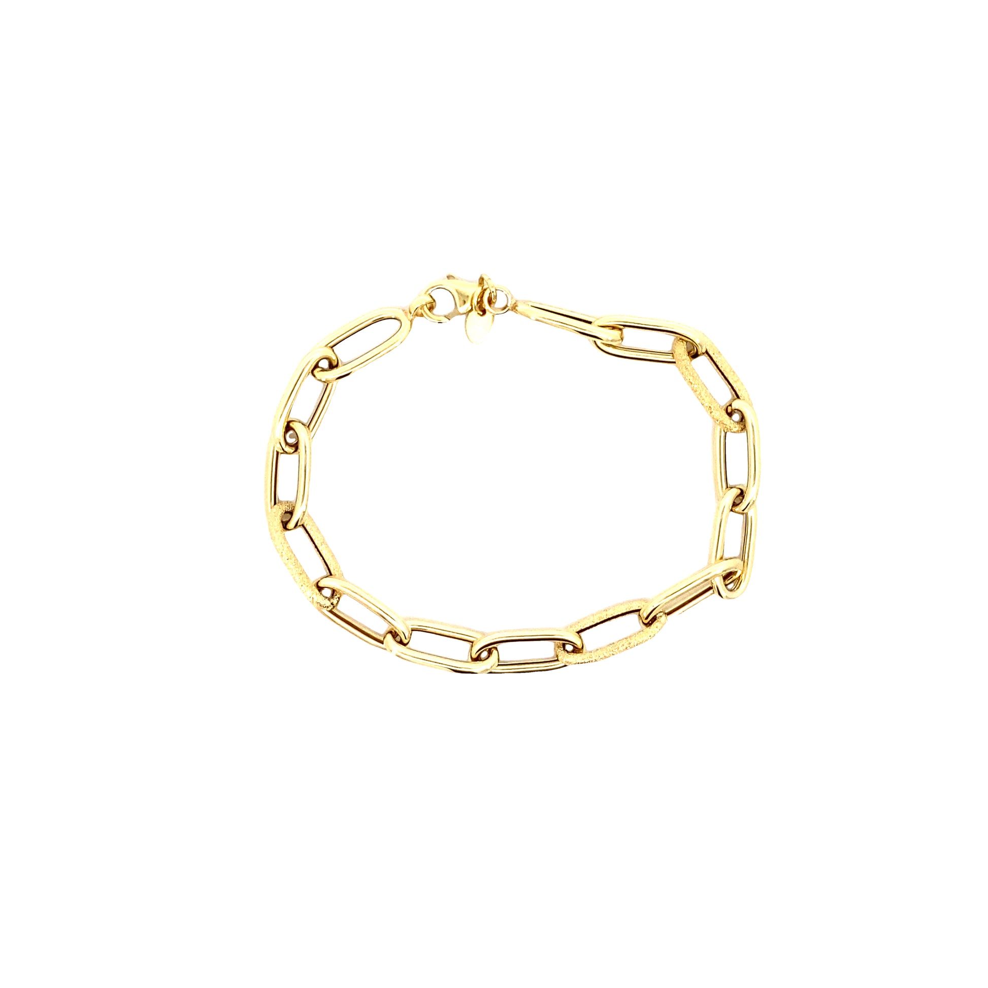 14K Gold Paper Clip Bracelet | Luby Gold Collection | Luby 