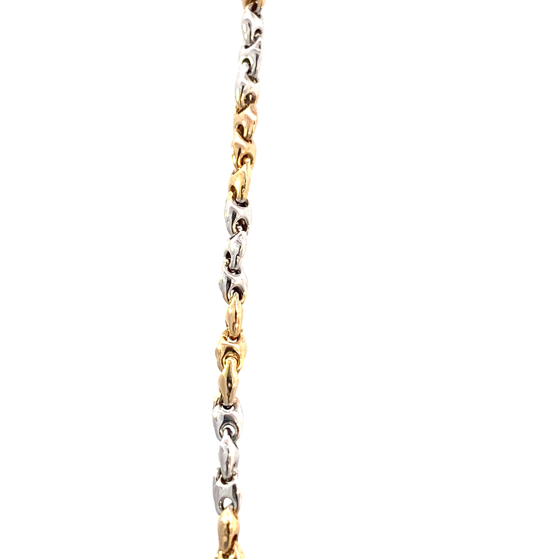 18K Gold Elegant Two-Tone Link Chain | Zancan | Luby 