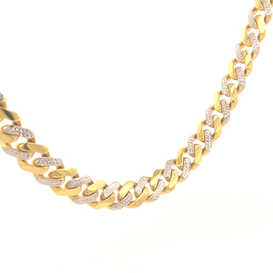 14K Gold Miami Cuban Pave Neck Box Clasp | Luby Gold Collection | Luby 