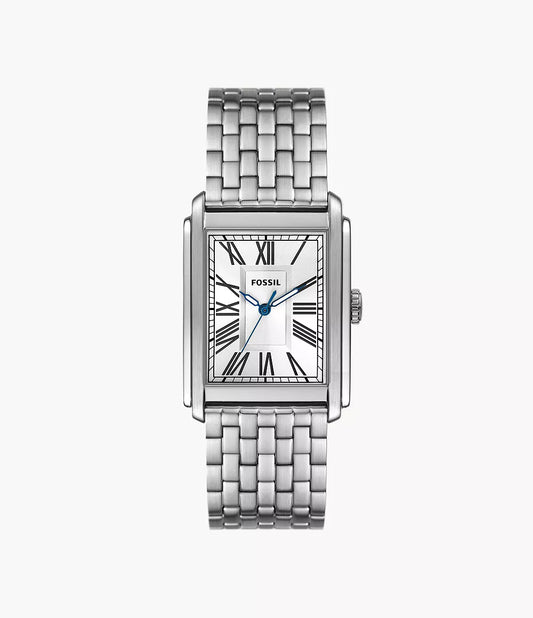 Carraway Three-Hand Stainless Steel Watch | Fossil | Luby 