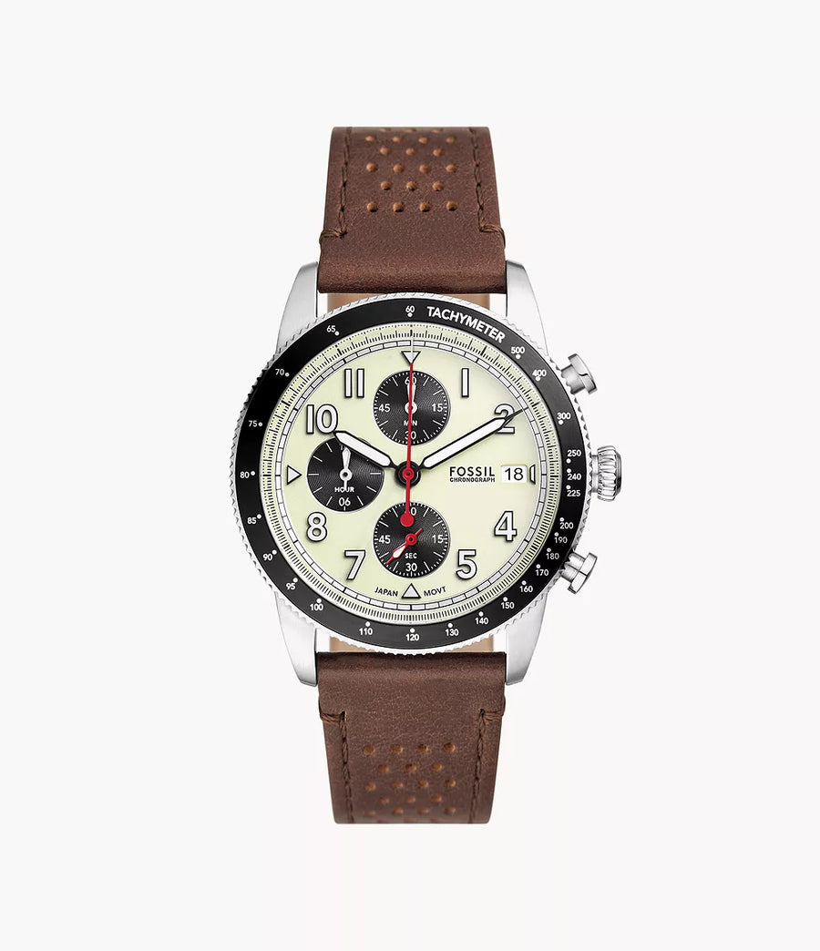 Sport Tourer Chronograph Brown Leather Watch