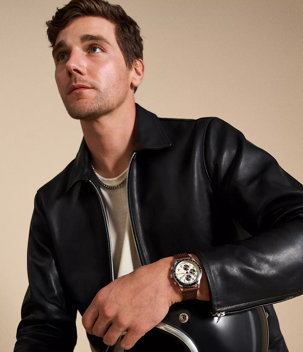 Sport Tourer Chronograph Brown Leather Watch | Fossil | Luby 