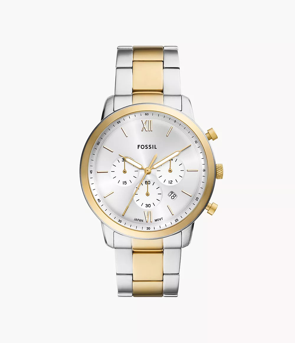Neutra Chronograph Two-Tone Stainless Steel Watch | Fossil | Luby 