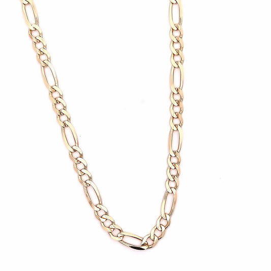 14K Gold Solid Figaro Chain | Luby Gold Collection | Luby 