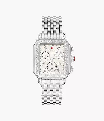 Deco Stainless Diamond Watch | Michele | Luby 