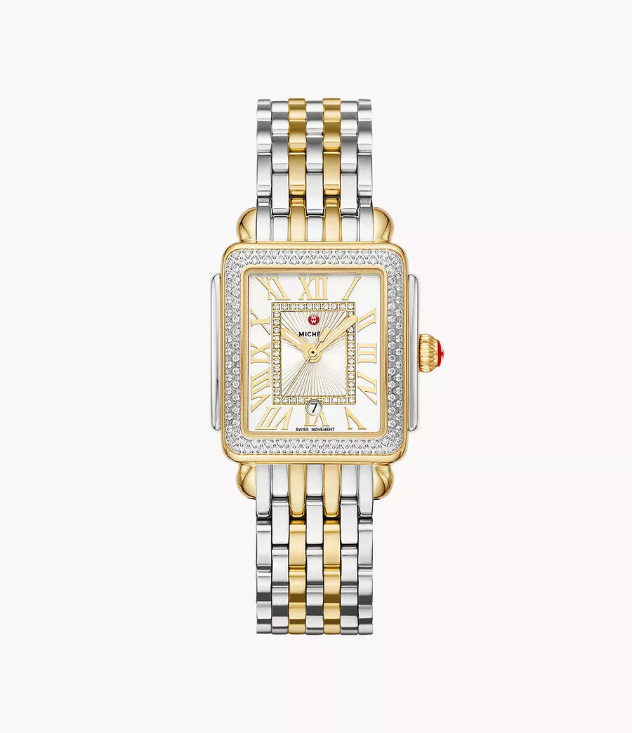 Reloj Deco Madison con diamantes en dos tonos