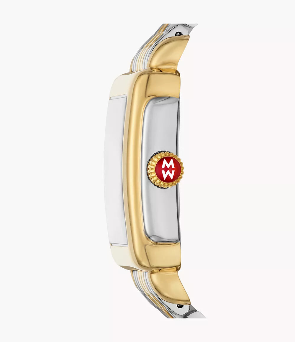 Deco Madison Mid Two-Tone 18K Gold-Plated Diamond Watch | Michele | Luby 