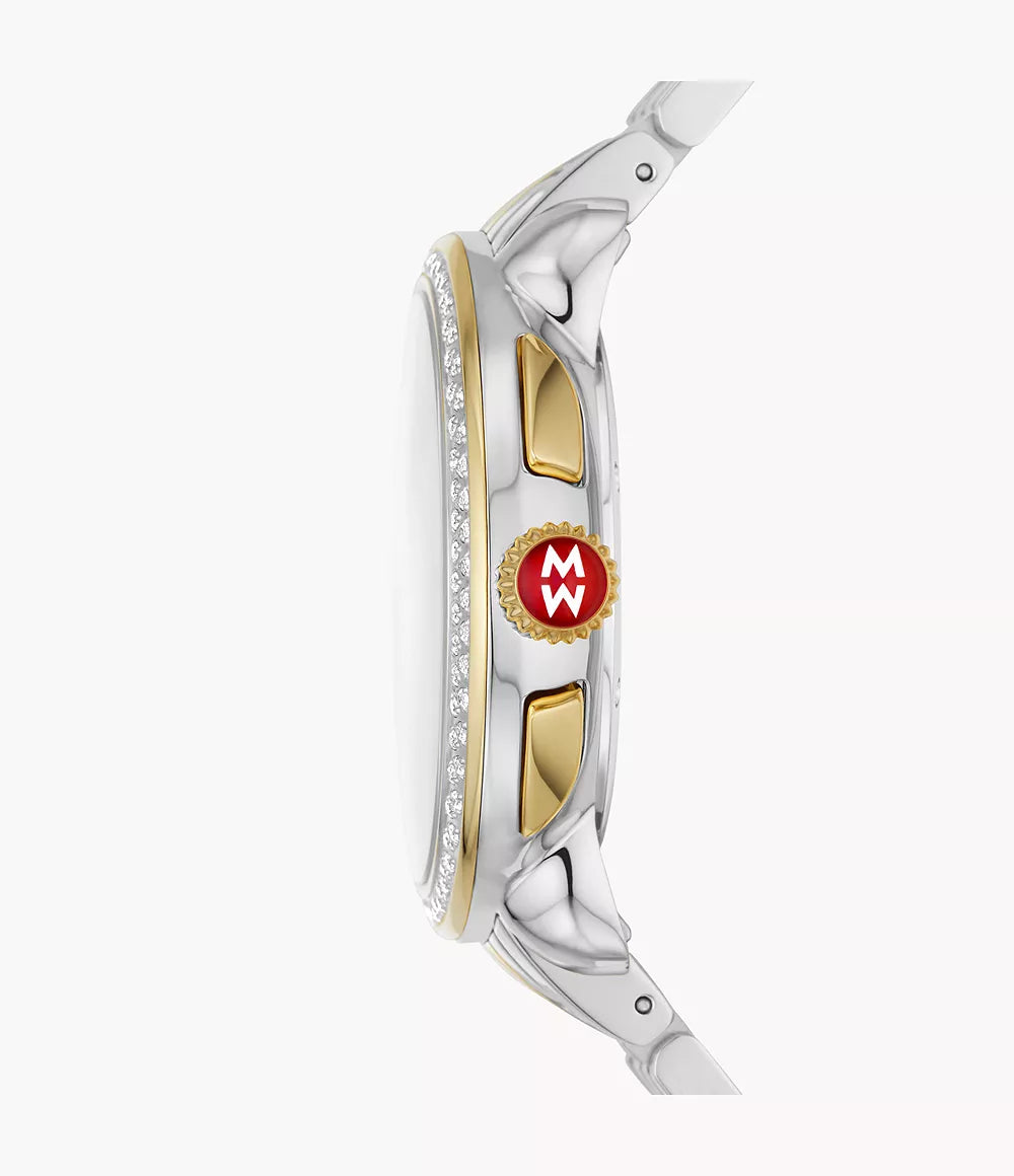 Serein Two-Tone 18K Gold-Plated Diamond Watch | Michele | Luby 