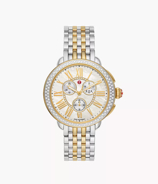 Serein Two-Tone 18K Gold-Plated Diamond Watch | Michele | Luby 