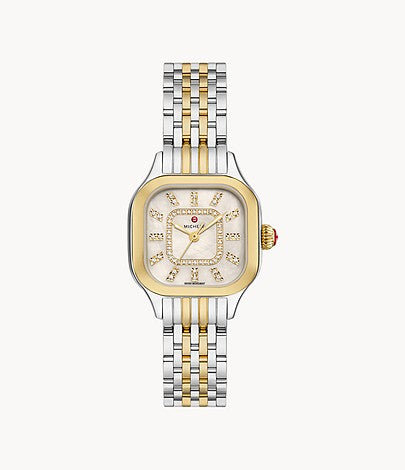 Meggie Two-Tone 18K Gold-Plated Diamond Dial Watch | Michele | Luby 