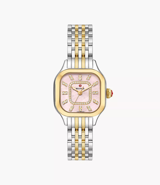 Meggie Two-Tone 18K Gold-Plated Diamond Dial Watch | Michele | Luby 