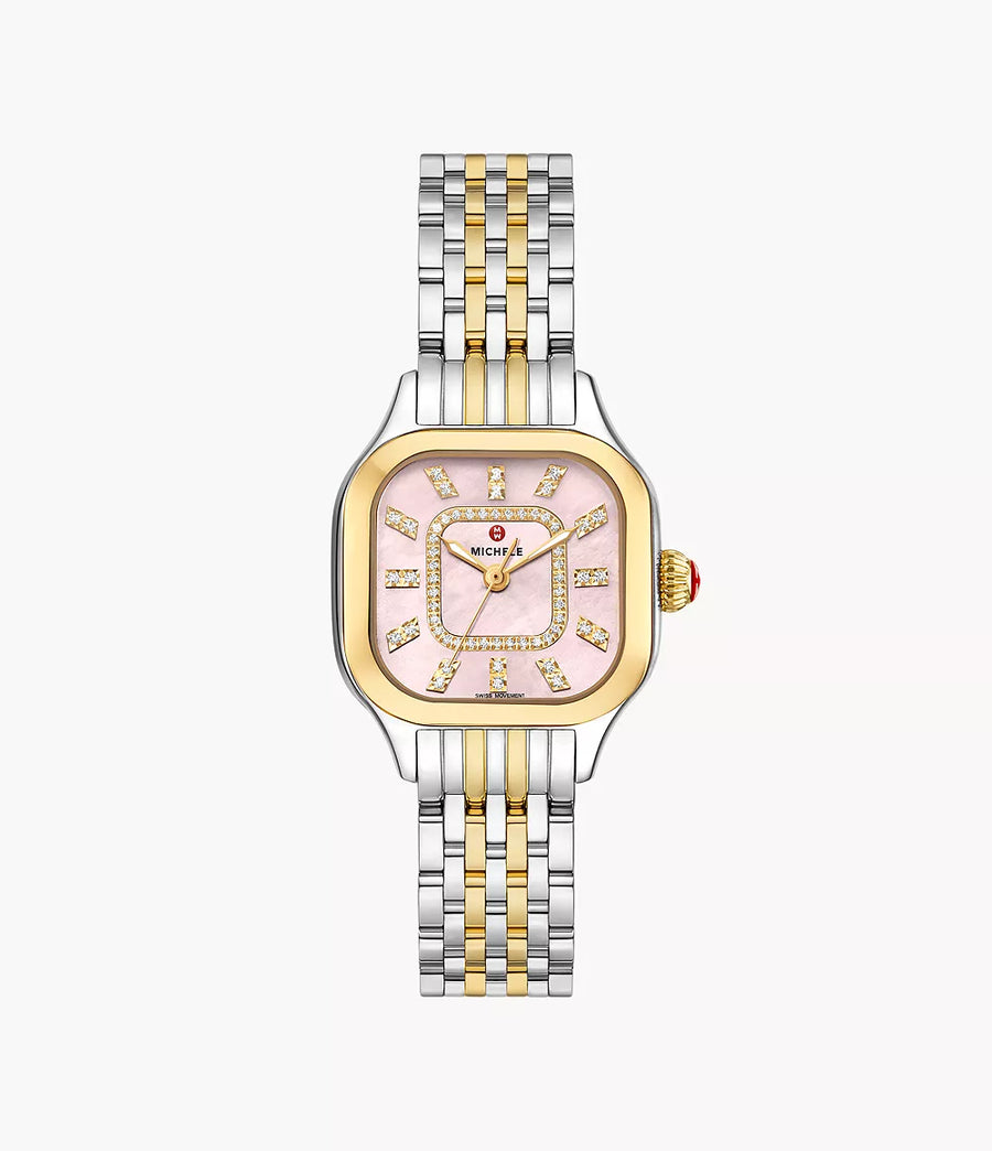 Meggie Two-Tone 18K Gold-Plated Diamond Dial Watch