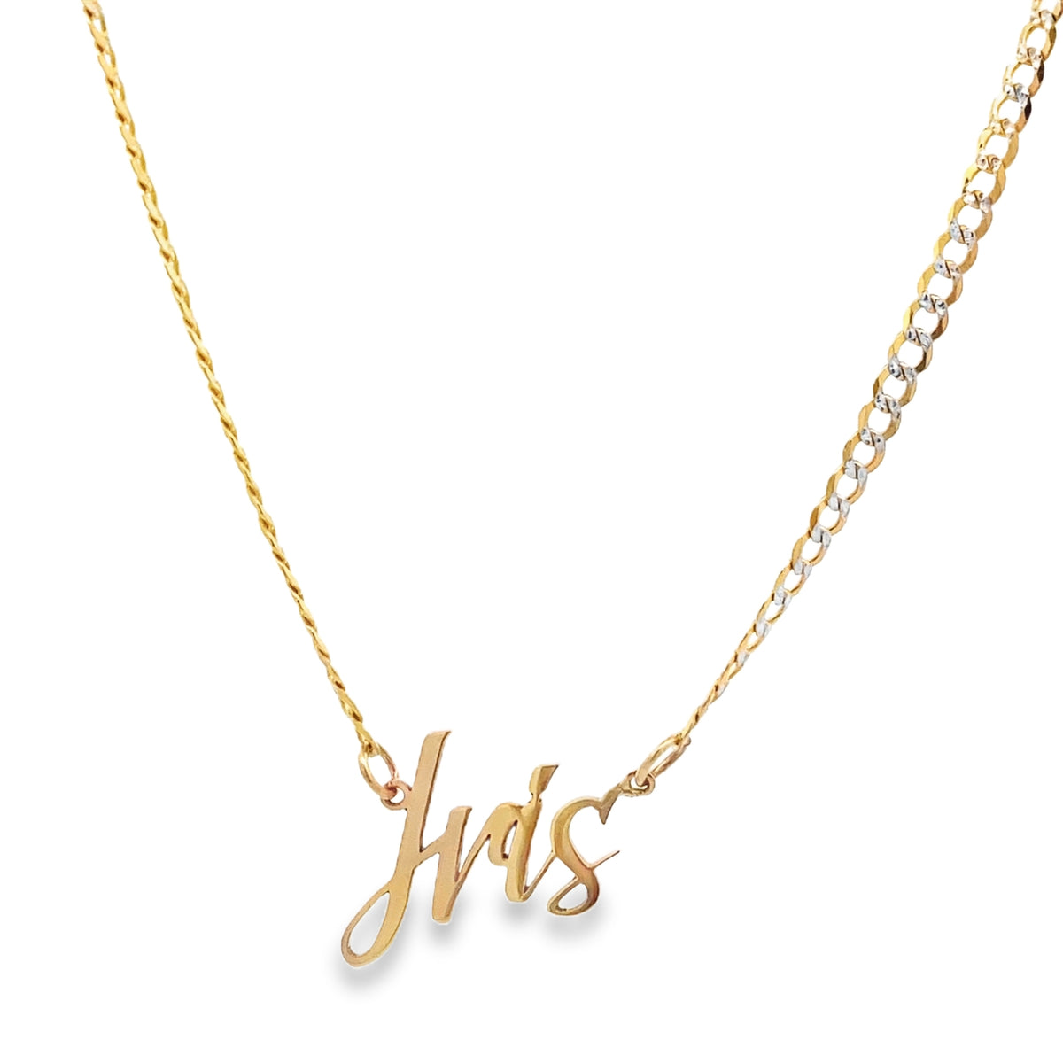 14K Gold Custom Name AB Four Letters | Luby Gold Collection | Luby 