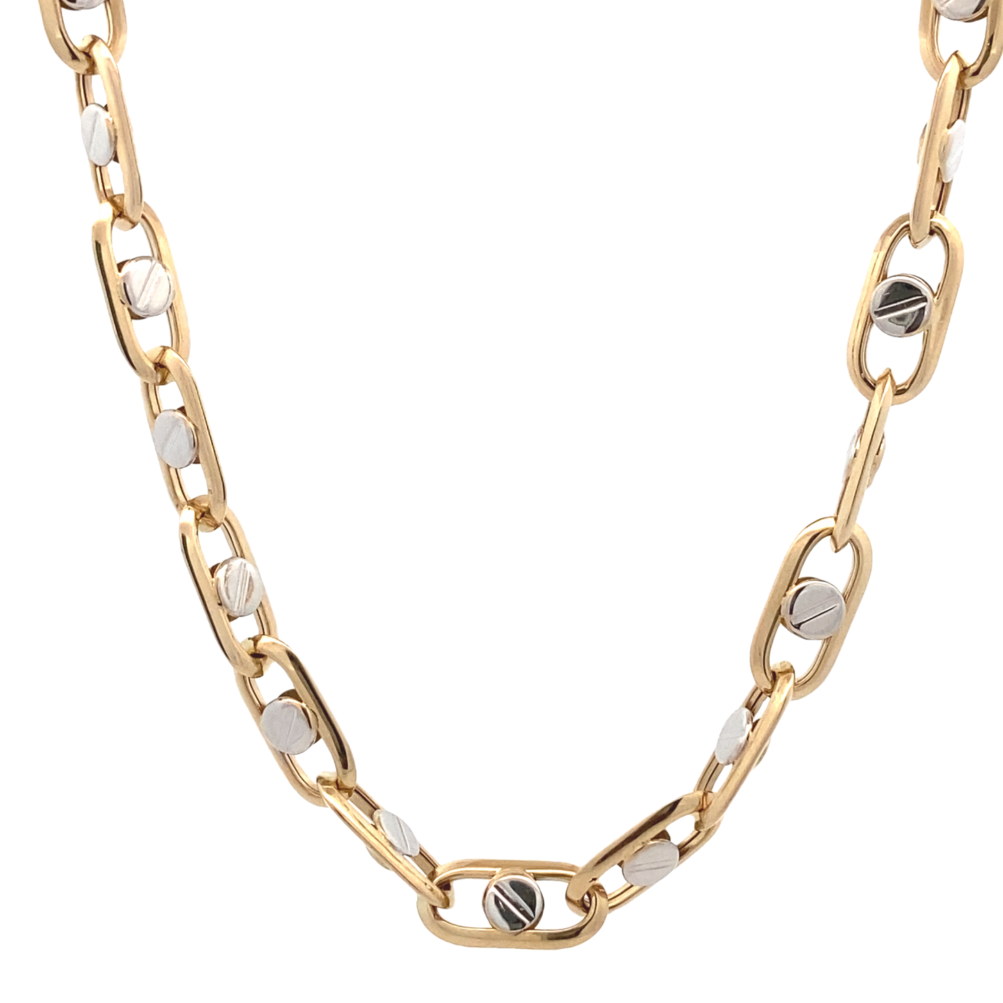 14K Gold Screw Accent Necklace