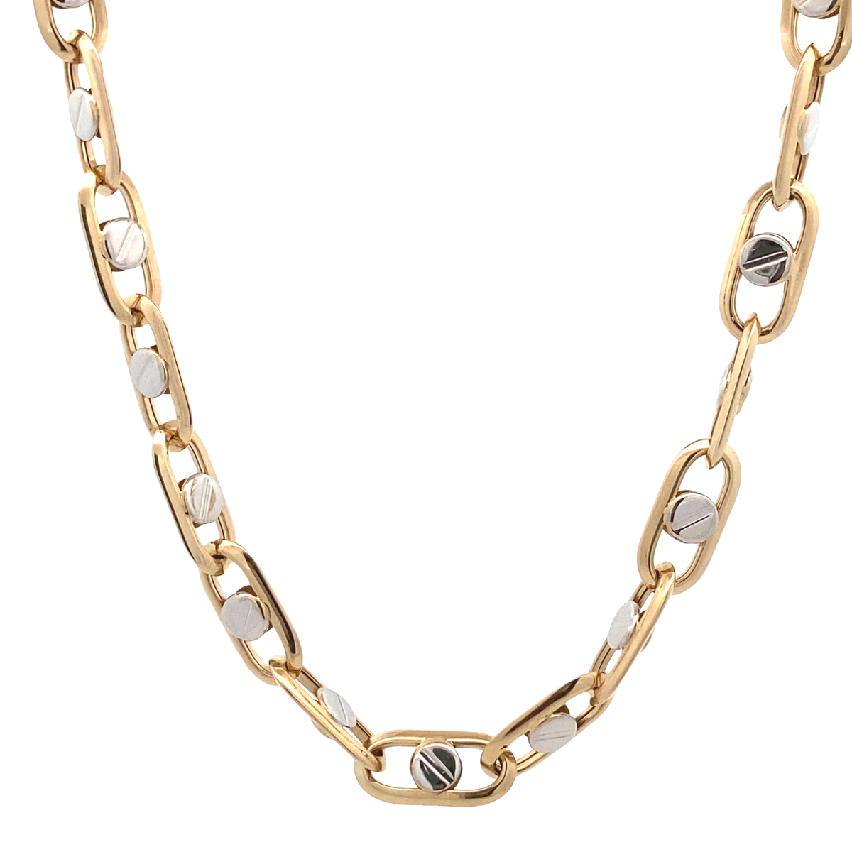 14K Gold Screw Accent Necklace | Luby Gold Collection | Luby 