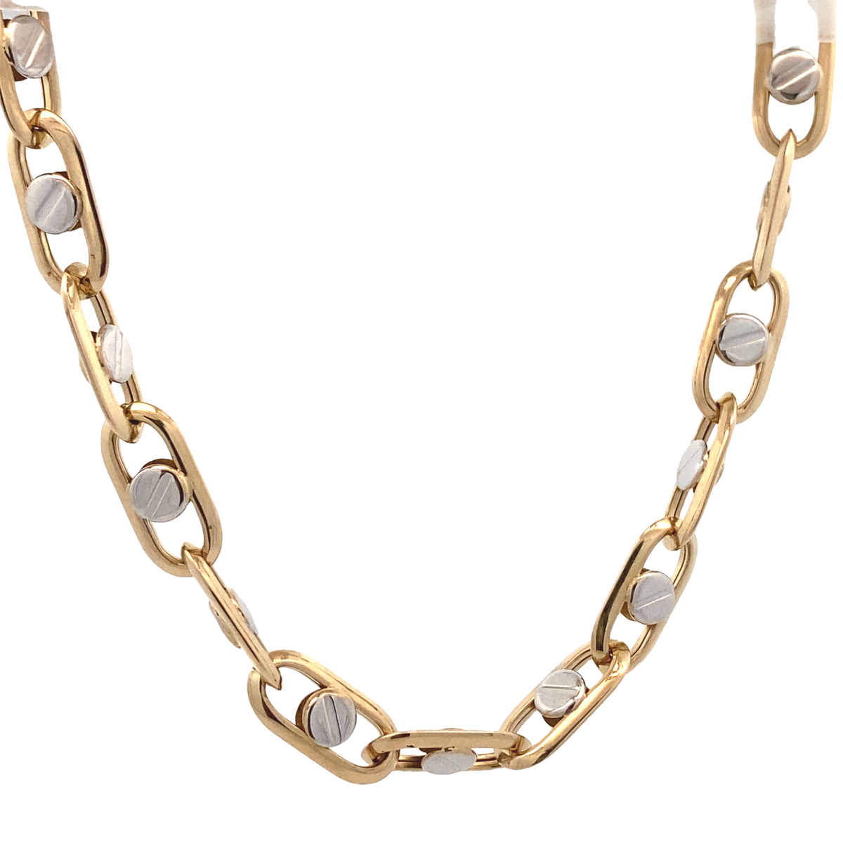 14K Gold Screw Accent Necklace | Luby Gold Collection | Luby 