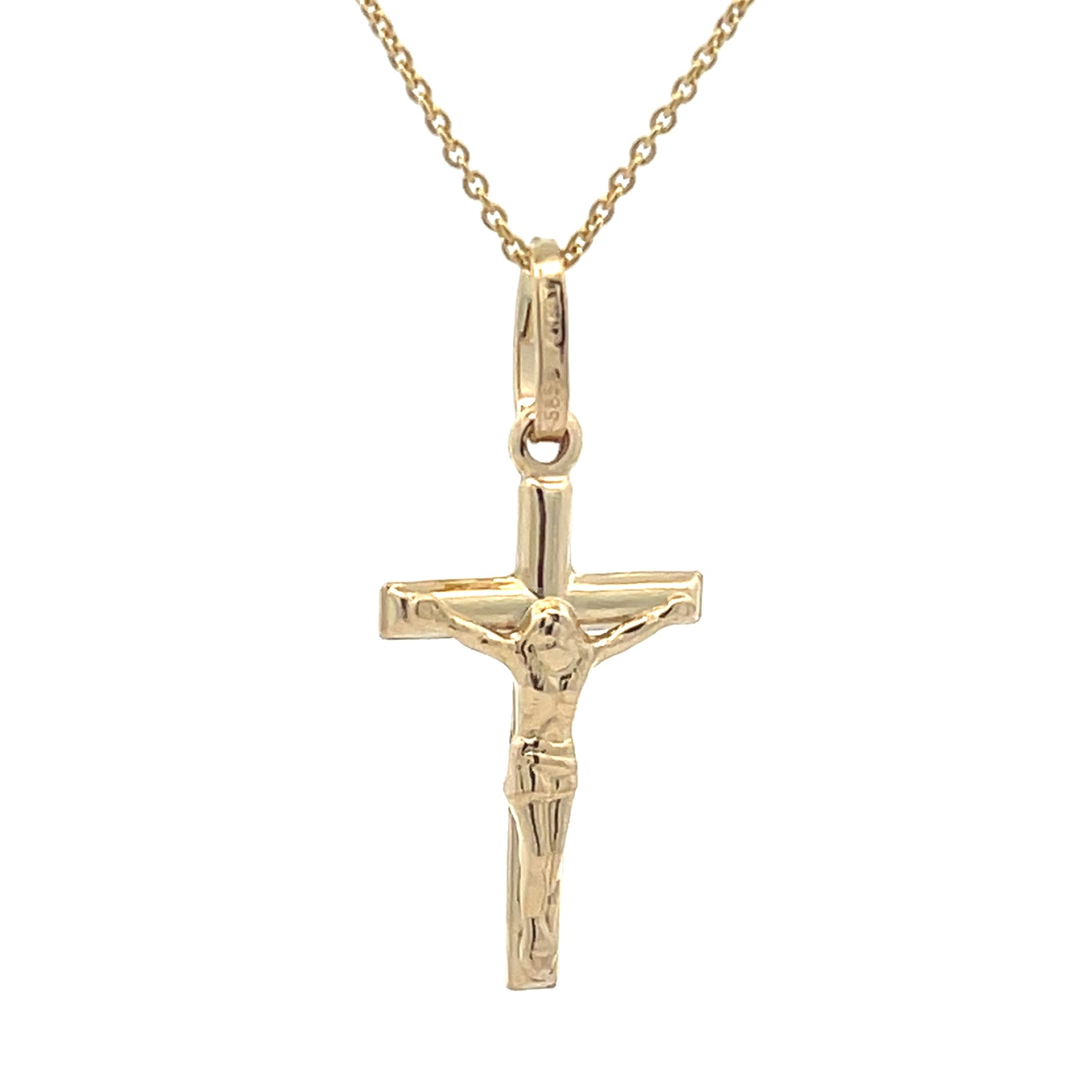 14K Gold Sacred Jesus Light Cross