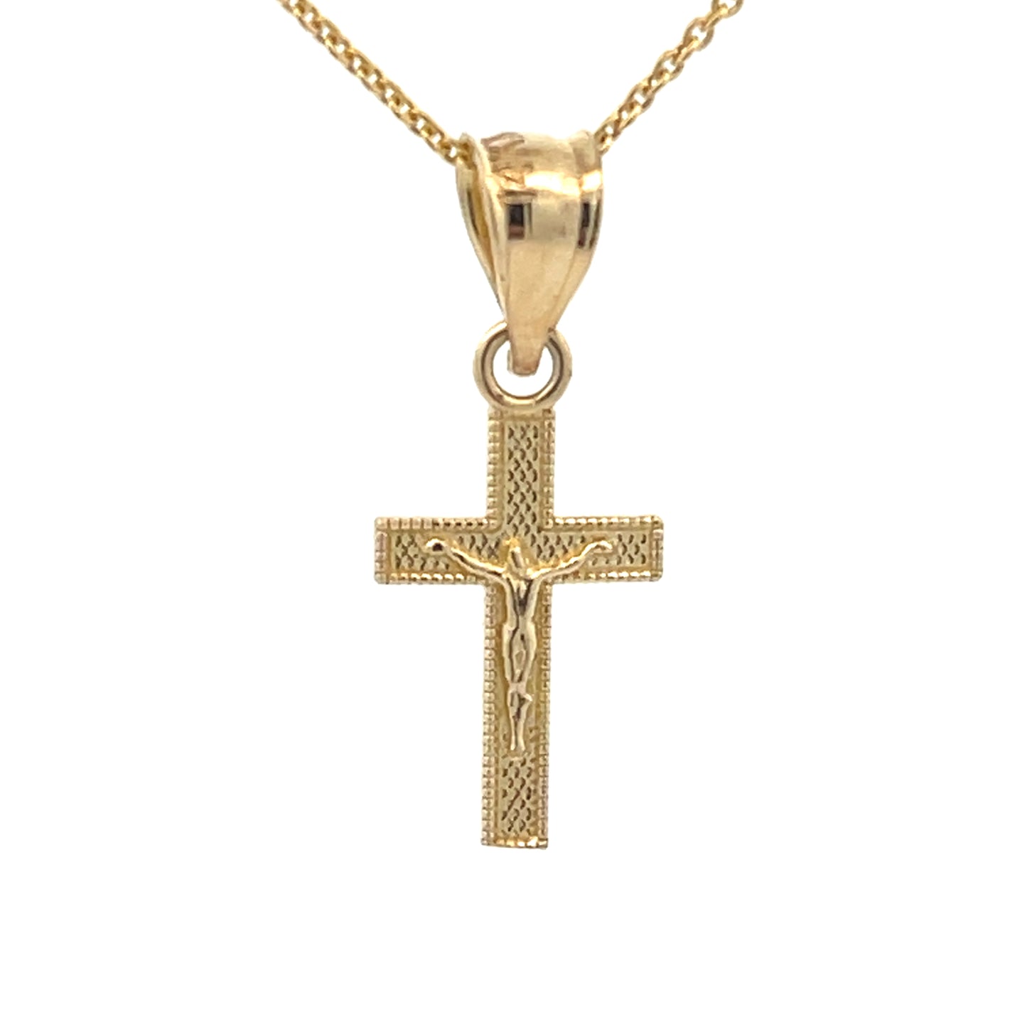 14K Gold Mini Trinity Crucifix