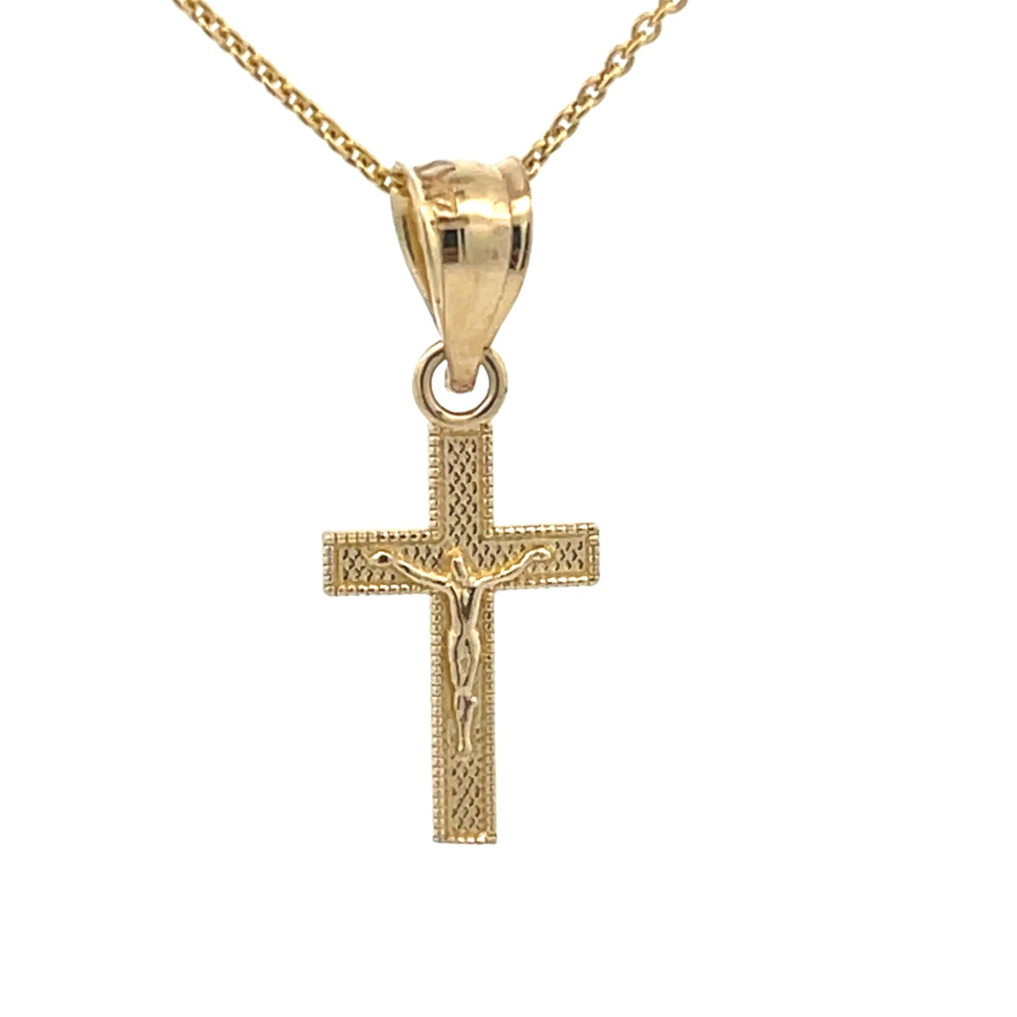 14K Gold Mini Trinity Crucifix