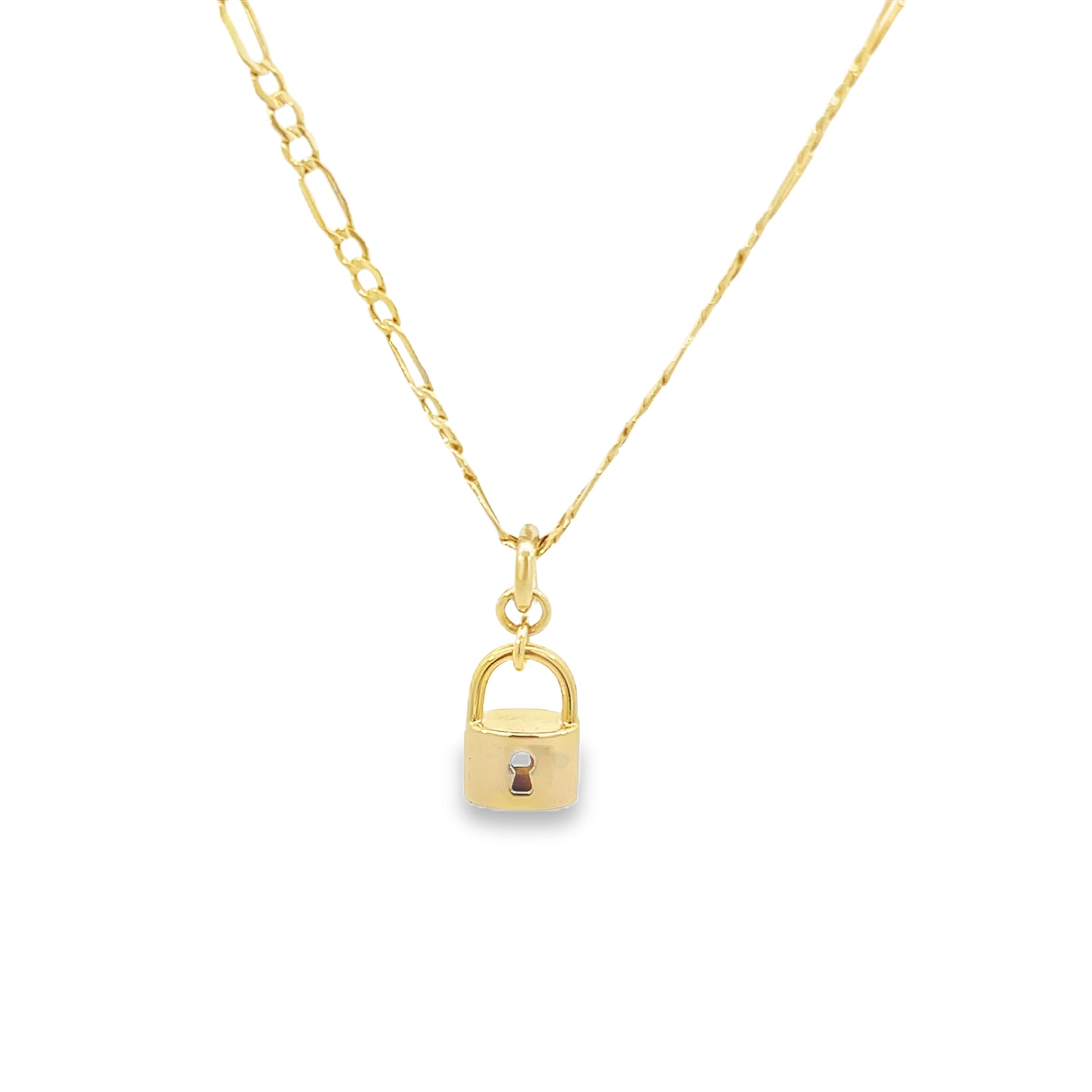 14K Gold Padlock Pendant | Luby Gold Collection | Luby 