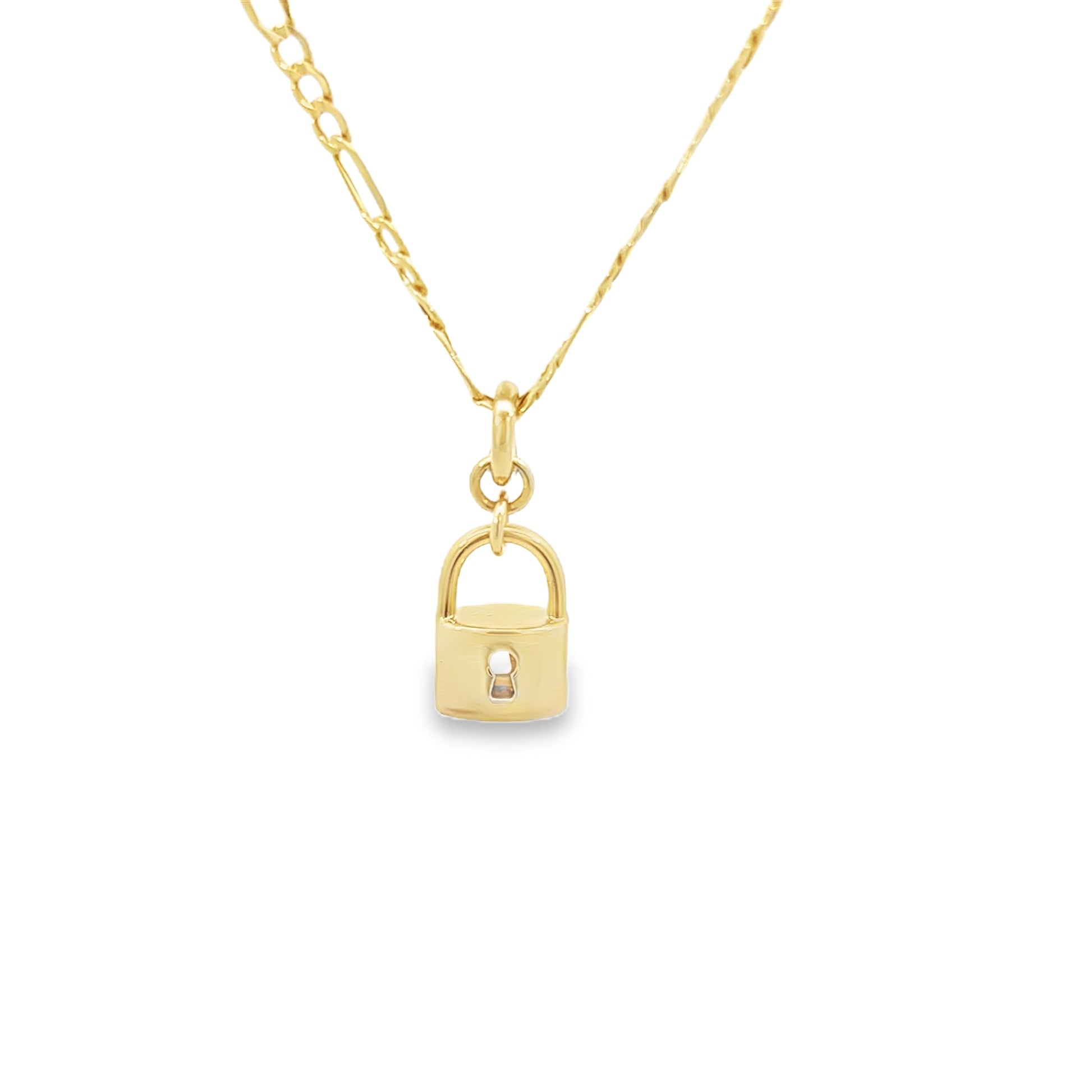 14K Gold Padlock Pendant | Luby Gold Collection | Luby 