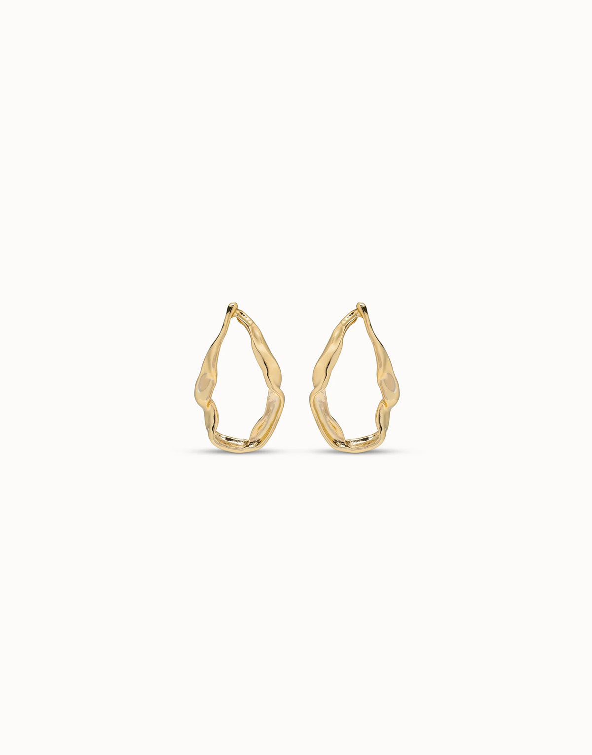 Pendientes maxi de eslabones bañados en oro de 18k | Uno de 50 | Luby 