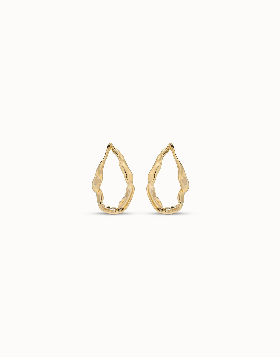 Pendientes maxi de eslabones bañados en oro de 18k