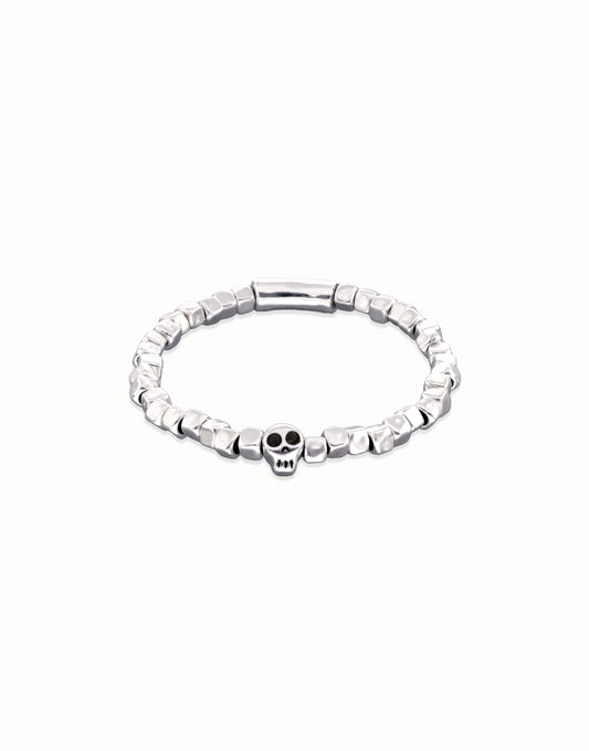 Beaded stretch bracelet with a skull | Uno de 50 | Luby 