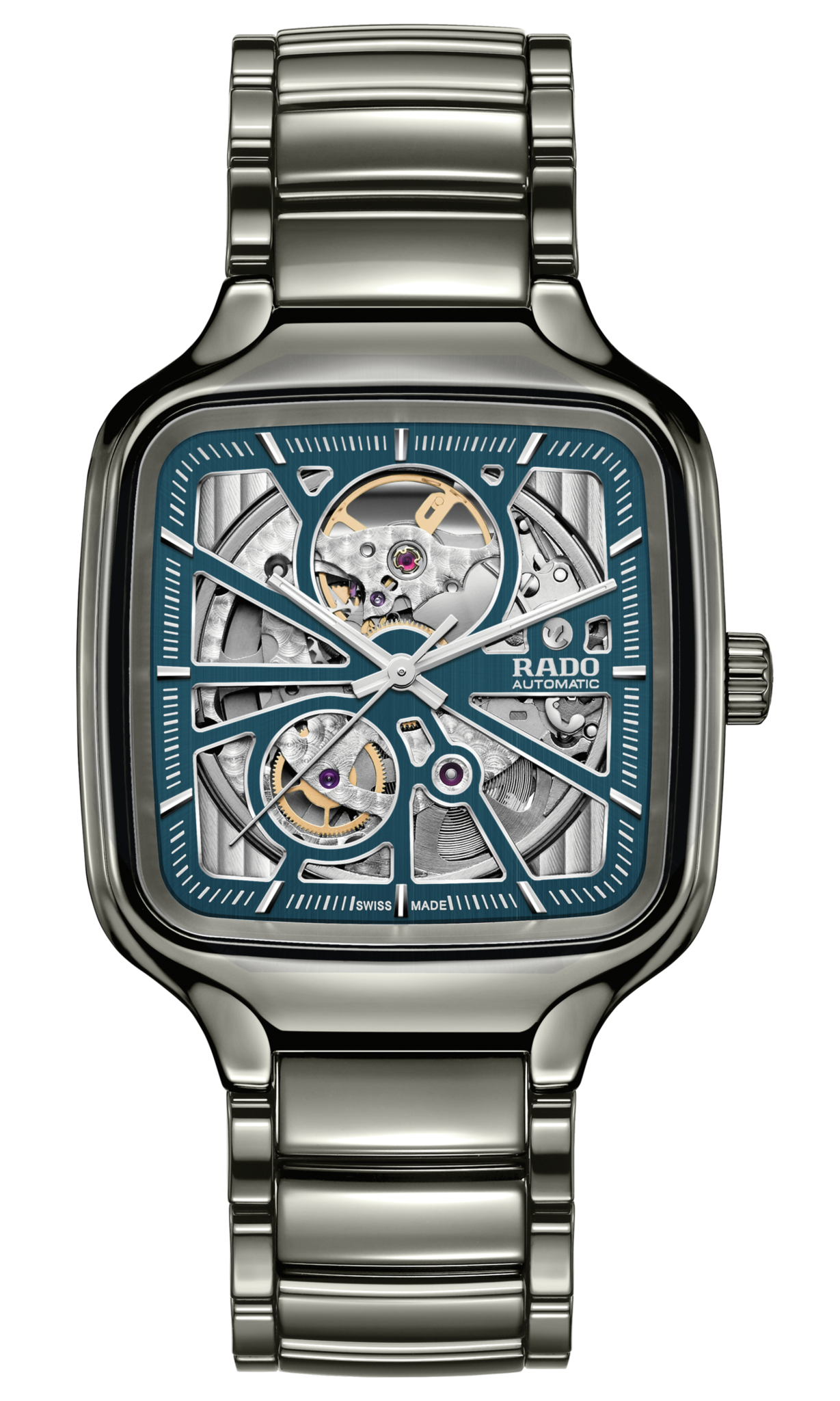 True Square Automatic Open Heart Blue Dial