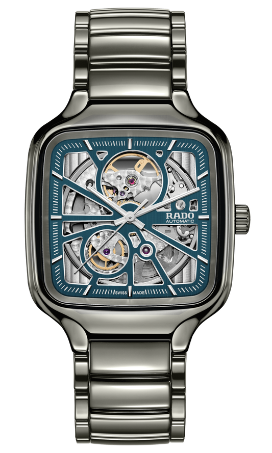 True Square Automatic Open Heart Blue Dial