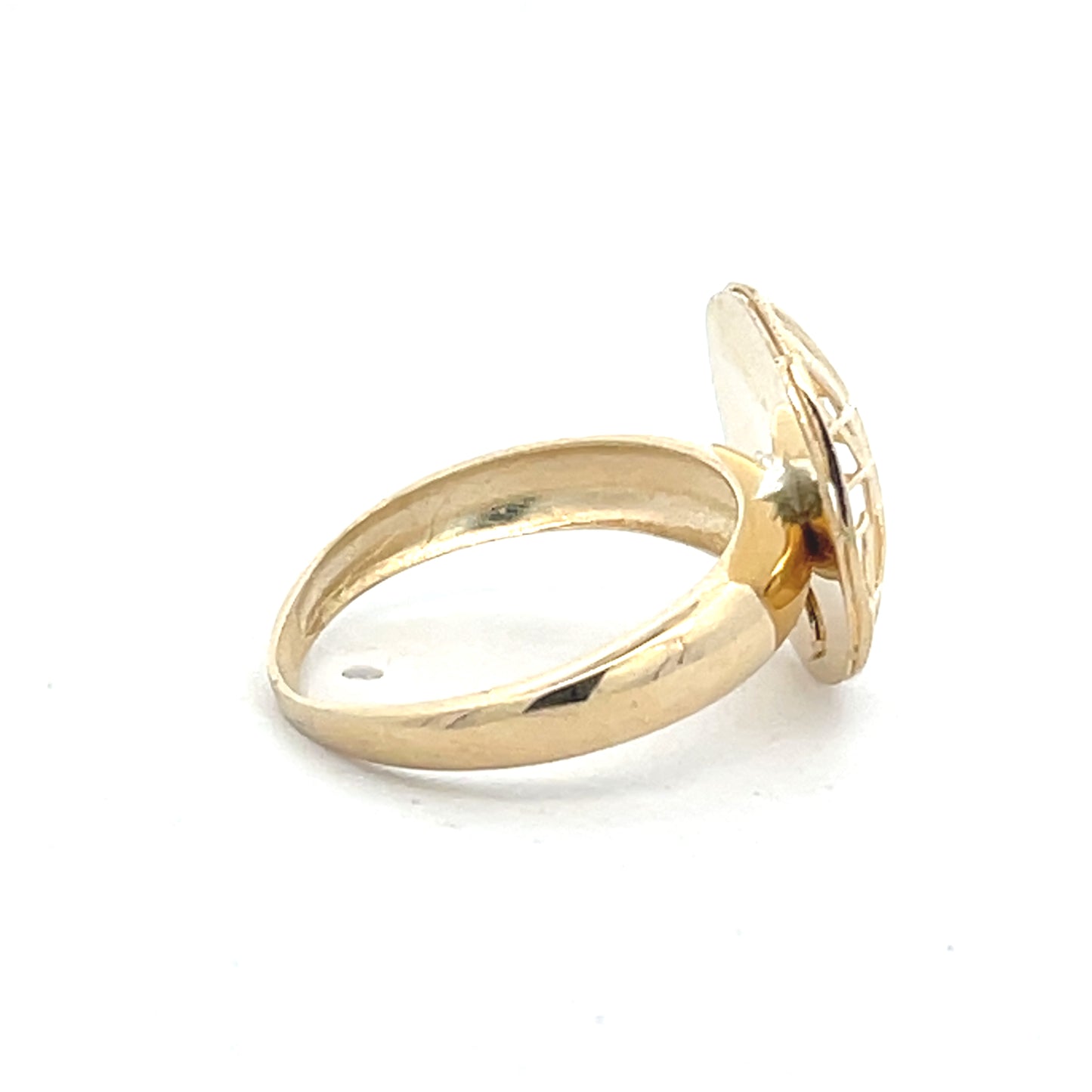 14K Gold Round Sparkling  Ring