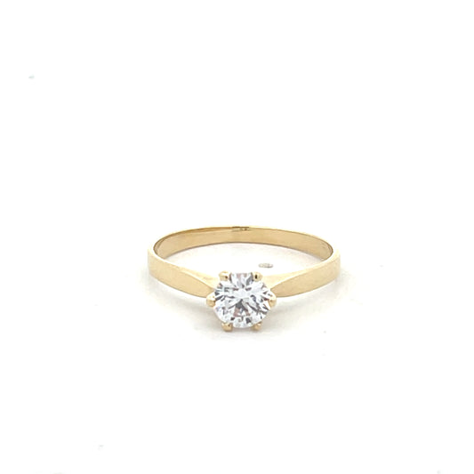 14K Gold Solitary Ring