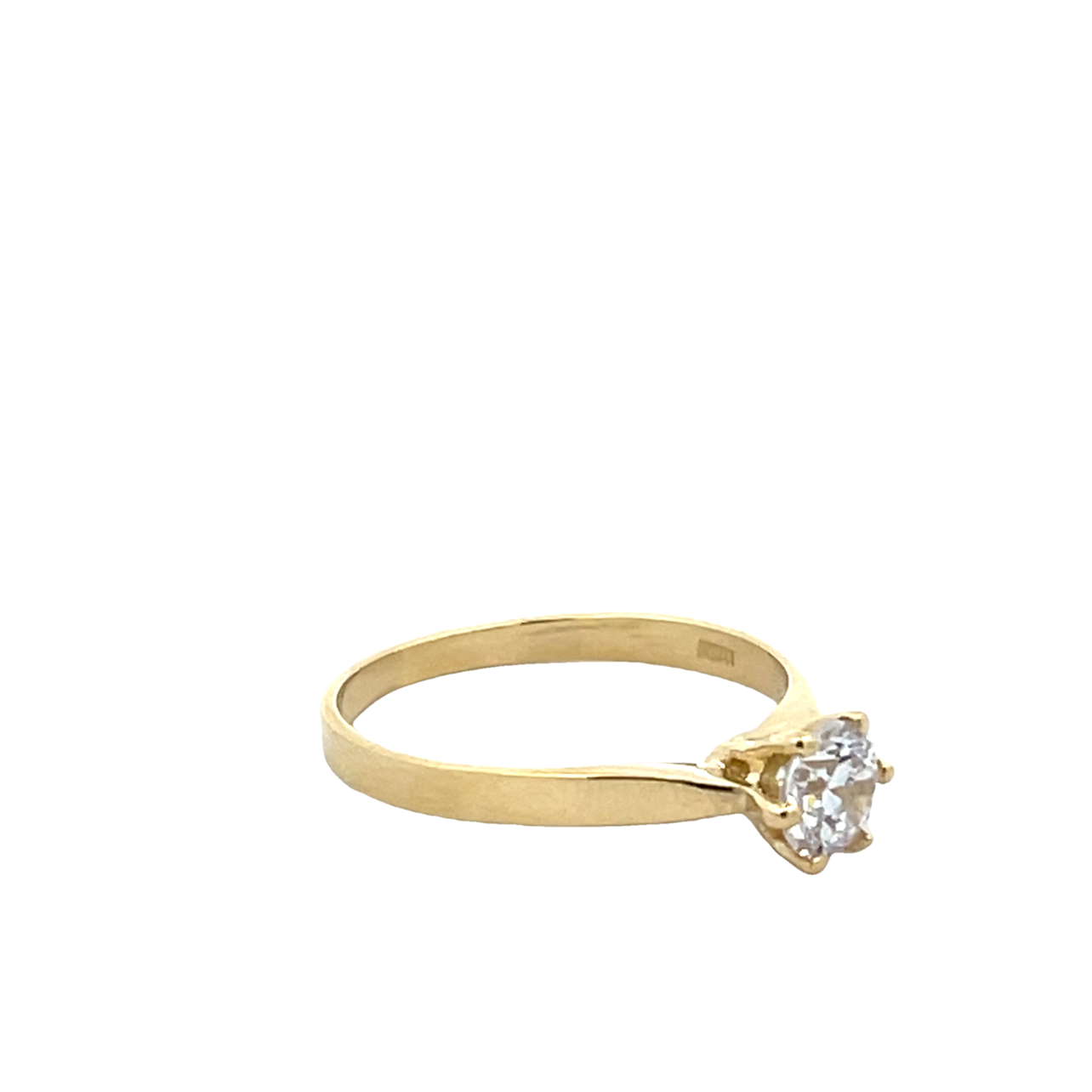 14K Gold Solitary Ring